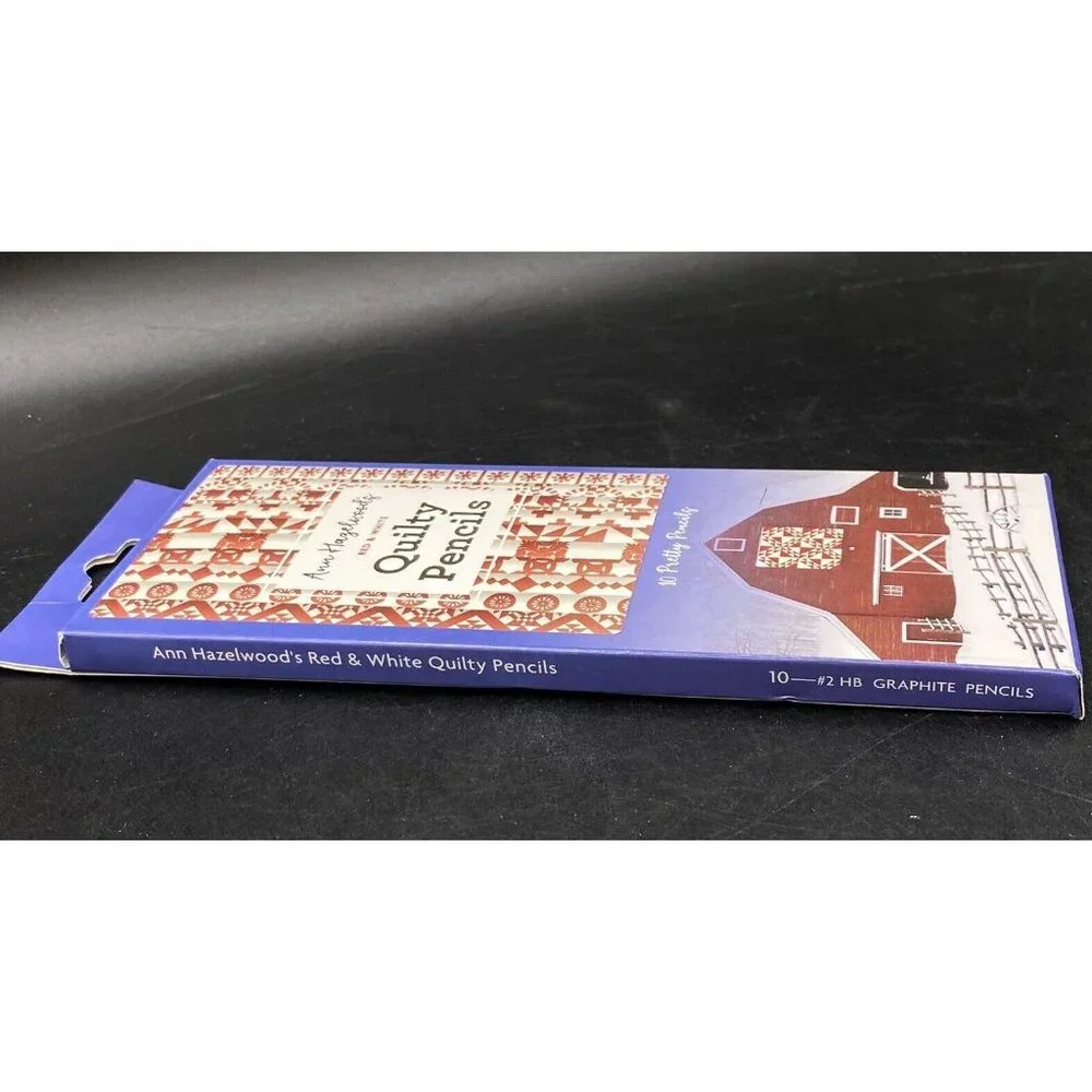 Ann Hazelwood's Red & White Quilty Pencils 10 Quilt Pattern #2 HB Graphite